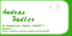 andras hadler business card